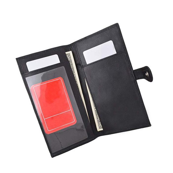 Genuine Leather Checkbook Wallet